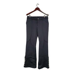 Athleta Snow Cruiser Pants Soft Shell Fleece Lined Black Snowboad Sz 10 FLAW